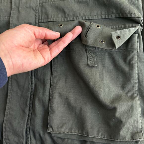 Vintage Y2K Howe military parka mens green jacket studded size M - Picture 13 of 13